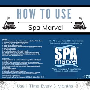 Macke Pool & Patio Spa Marvel Treatment and Conditioner, Spa Marvel Cleanser, Spa Marvel Filter Cleaner natural solution hot tub water care system moisturizer cleaner and Absorbent Sponge