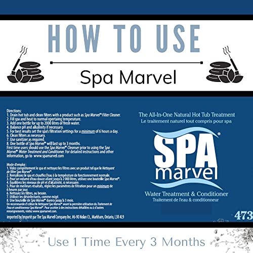 Macke Pool & Patio Spa Marvel Treatment and Conditioner, Spa Marvel Cleanser, Spa Marvel Filter Cleaner natural solution hot tub water care system moisturizer cleaner and Absorbent Sponge