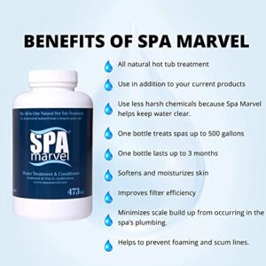 Macke Pool & Patio Spa Marvel Treatment and Conditioner, Spa Marvel Cleanser, Spa Marvel Filter Cleaner natural solution hot tub water care system moisturizer cleaner and Absorbent Sponge