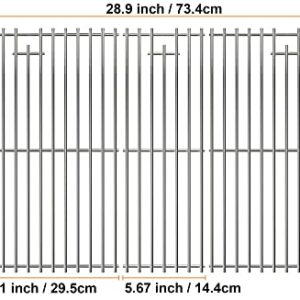 Stainless Steel Solid Rod Cooking Grates for Nexgrill 720-0882A Evolution Infrared Plus 5-Burner Replacement Grill Grates Parts,3 Pack