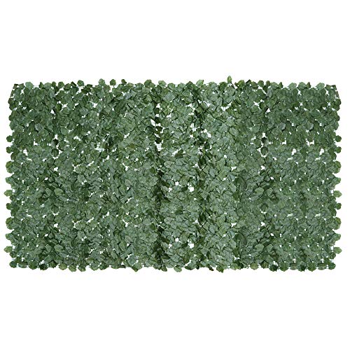 ZENY Artificial Hedge Privacy Fence Screen, 2 Pack 98x59'' Greenery Wall Panels Faux Lvy Leaf Plants Artificial Hedge Fence for Indoor Outdoor,Garden Backyard Decoration