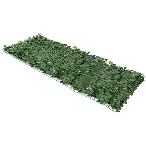 ZENY Artificial Hedge Privacy Fence Screen, 2 Pack 98x59'' Greenery Wall Panels Faux Lvy Leaf Plants Artificial Hedge Fence for Indoor Outdoor,Garden Backyard Decoration