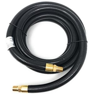 8' LP Propane Gas Hose Pressure Washer Hose Air Hose Assembly 1/4 Male NPT x 1/4 Male NPT [948-838] High or Low Pressure for LP Gas Tanks RV BBQ Grills Heaters Air Compressor