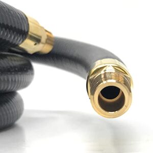 8' LP Propane Gas Hose Pressure Washer Hose Air Hose Assembly 1/4 Male NPT x 1/4 Male NPT [948-838] High or Low Pressure for LP Gas Tanks RV BBQ Grills Heaters Air Compressor