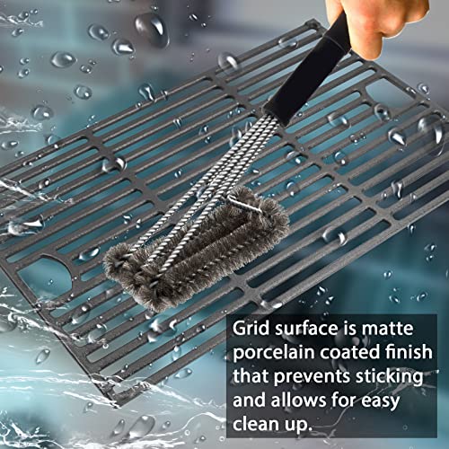 Hongso 17 inch Cast Iron Grill Grates Replacement for Nexgrill 720-0896 730-0898 720-0896C 720-0898 720-0896B 720-0896CA 5 Burner 6 Burner Grill Models