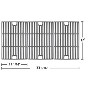 Hongso 17 inch Cast Iron Grill Grates Replacement for Nexgrill 720-0896 730-0898 720-0896C 720-0898 720-0896B 720-0896CA 5 Burner 6 Burner Grill Models