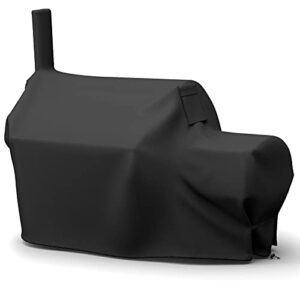 shinestar upgraded grill cover for oklahoma joe longhorn offset smoker, drawstring and built-in vents, durable & waterproof