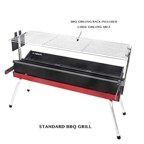 Recoil B-009 PortaSpit Portable Spit Rotisserie BBQ Charcoal Grill