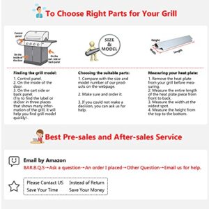 Hisencn Grill Heat Plate for Brinkmann 810-2410-S, 810-3660-S, 810-2511-S, 810-2512-S Replacement Heat Tent Shield Deflector for Uniflame, Aussie and Others, 15 3/8 inch BBQ Flame Tamer Burner Cover