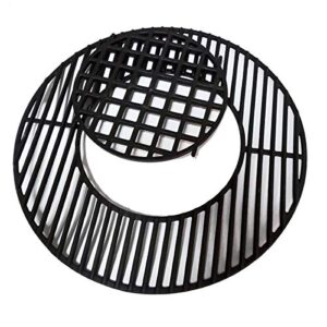 soldbbq 8835 Cast Iron 21.5" Grill Grates for Weber Original Kettle Premium 22-inch Charcoal Grill, 22'' Smokers, Replacement Parts for Weber 22" Performer Premium Grill