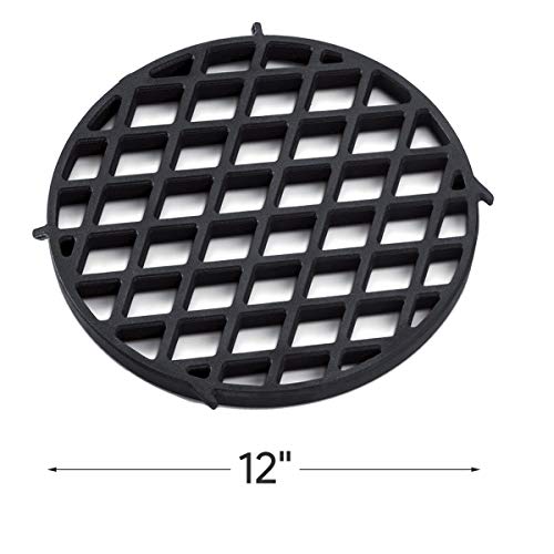 soldbbq 8835 Cast Iron 21.5" Grill Grates for Weber Original Kettle Premium 22-inch Charcoal Grill, 22'' Smokers, Replacement Parts for Weber 22" Performer Premium Grill