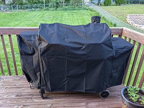 Westeco Grill Cover for Pit Boss Pro Series Triple-Function Combo Grill PB1100PSC2 PB1100PSC1 Pit Boss PB1230 Sportsman 1230 Pellet/Gas Combo Grill Cover Heavy-Duty, Black, PB 67364