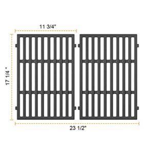 SafBbcue 7638 Cast Iron Cooking Grates Replacement for Weber E-310 E-320 S-310 Spirit II E-310 SP320 Spirit 700 Series Genesis Silver/Gold B/C 45010001 46510001 7526 7639 7525