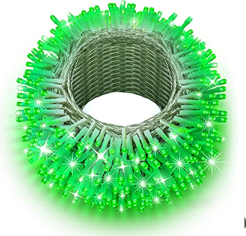 Outdoor Christmas 500LEDs String Lights,197FT Christmas Fairy Light with 8 Lighting Modes & Timer Waterproof for Home Garden Yard Xmas Wedding Party Holidays Festival Decoration-Green