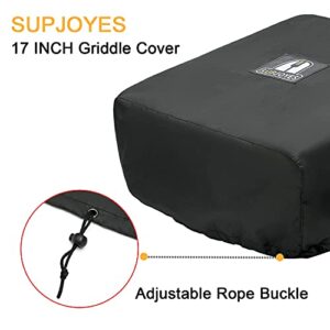 SUPJOYES 17 inch Grill Cover and Carry Bag for Blackstone 17 inch Griddle, Heavy Duty Waterproof Table Top Griddle Grill Cover for Blackstone