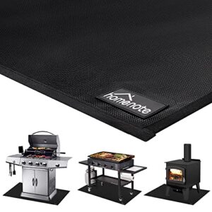 homenote large under grill mat, durable 36 x 65 inches deck and patio protective mats, fireproof grill pads for outdoor, perfect for charcoal grills, gas grills, oil fryers and smokers