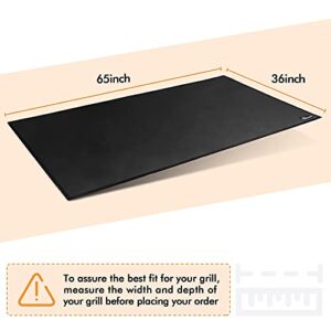 homenote Large Under Grill Mat, Durable 36 x 65 inches Deck and Patio Protective Mats, Fireproof Grill Pads for Outdoor, Perfect for Charcoal Grills, Gas Grills, Oil Fryers and Smokers