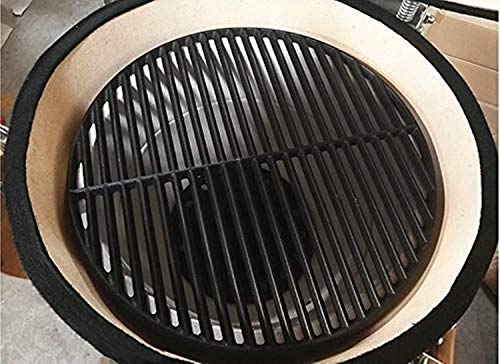 18 3/16" Grill Grate for Big Green Egg Grate, Large Egg, Vision Grill Parts B-11N1A1-Y2A, C4F1F1SB, VGKSS-CC2, 5-CR4C101 & Other 18" Kamado Grills, for Matte Cast Iron Big Green Egg Large Accessory