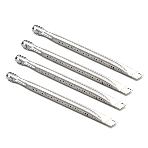 Zemibi Grill Burner Tube, 4 PC Universal Stainless Steel Pipe Tube BBQ Gas Repair Parts Kits for Brinkmann, Charmglow, Uniflame and Outdoor Gourmet Grill Models, Grill Replacement for CTB3, 15.875"