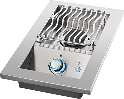 Napoleon Built-In Component - BIB10RTPSS - Single Drop-In Range Style Burner, 10-inch, BBQ Grill, Marine Grade Stainless Steel, Natural Gas, 10-inch Burner, JETFIRE™ Ignition, Easy To Light