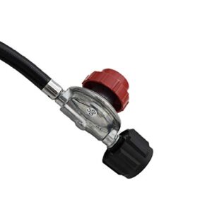 MENSI Gas Fire Pit Heater High Pressure 0-30PSI Adjustable Propane Regulator with Hose 4 Foot