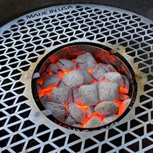 VORTEX (IN)DIRECT HEAT® Grill Grate Replacement for 22 Kettle, UDS OR KAMADO Style Charcoal BBQS with Removable Searing Grate - 22 in