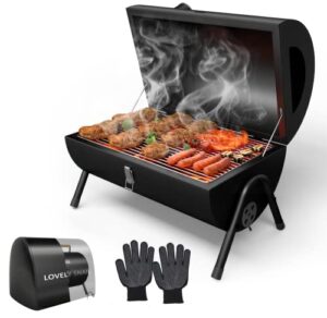 lovely snail charcoal grill portable bbq grill, barbecue camping grill for outdoor cooking, camping and picnic