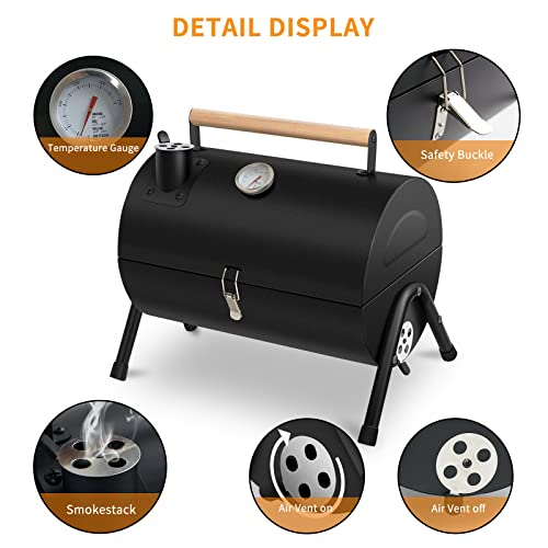 Lovely Snail Charcoal Grill Portable BBQ Grill, Barbecue Camping Grill for Outdoor Cooking, Camping and Picnic