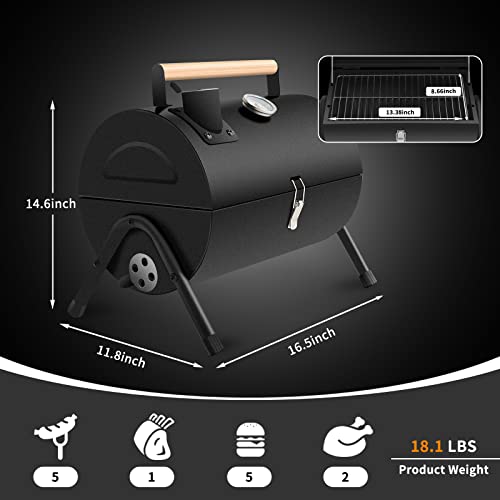 Lovely Snail Charcoal Grill Portable BBQ Grill, Barbecue Camping Grill for Outdoor Cooking, Camping and Picnic