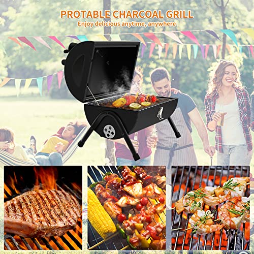 Lovely Snail Charcoal Grill Portable BBQ Grill, Barbecue Camping Grill for Outdoor Cooking, Camping and Picnic