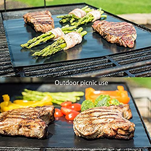 hofab Grill Mats for Outdoor Grill, Set of 6 Nonstick Grill Mat Reusable and Easy to Clean - Works on Gas, Charcoal, Electric Grill 15.75"x13"