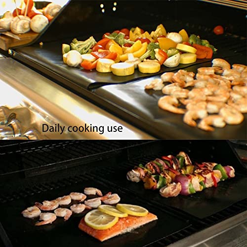 hofab Grill Mats for Outdoor Grill, Set of 6 Nonstick Grill Mat Reusable and Easy to Clean - Works on Gas, Charcoal, Electric Grill 15.75"x13"