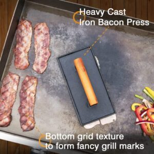 Griddle Accessories Kit for Blackstone, Include Basting Cover, Cast Iron Grill Press, Egg Rings