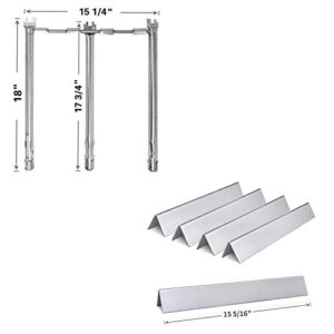 Htanch SG636 (5-Pack) 15 1/4" 16GA Flavorizer Bars SF9787 for Weber Spirit 300 Series,E310, E320, S310 and S320 (2013-2017) 5 Flavorizer Bars and One Tube Burner,for Weber 7636 Weber 69787