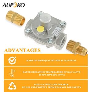 Aupoko 1/2" Natural Gas Pressure Regulator with Sealing Ring, Interchange Pressure Regulator with 1/2" FPT Thread Fits Natural Gas and Liquefied Gas, NG 4" WC Out/LPG 10" WC Out