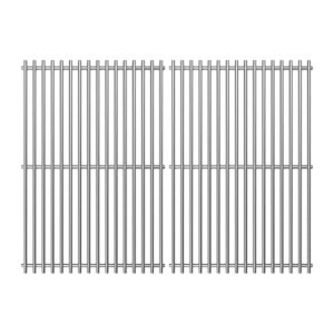 SafBbcue 7639 Stainless Steel Cooking Grates Replacement for Weber E-310 E-320 S-310 Spirit II E-310 SP320 Spirit 700 Series Genesis Silver/Gold B/C 45010001 46510001 7526 7638 7525