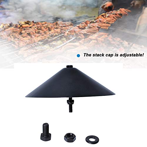 Pellet Grill Smoke Stack Chimney Replacement for Pit Boss Traeger Camp Chef, Replacement Stack Smoker Kits with Umbrella, Gasket, Screw, Locking Washer & Washer