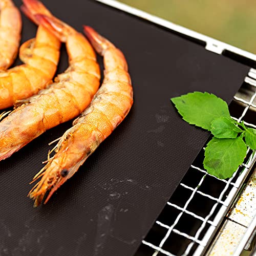 AssaiLuck Grill Mats for Outdoor Grill - Set of 6 Nonstick Heavy Duty Grill Mats - 15.75 x 13 Inches, PFOA-Free, Dishwasher Safe, 500°F Heat Resistant