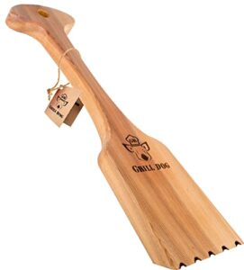 grill dog cedar hog bbq grill brush scraper – full size – sourced & made in the usa