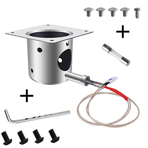 lapego Fire Burn Pot and Hot Rod Ignitor Kit Replacement Parts for Traeger Wood Pellet Grills Fire Pot and Igniter Combo Replacement for Traeger and Pit boss Pellet Grill