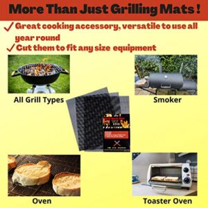 JUENFO Grill Mesh Mats for Outdoor Grill- 2020 Upgraded Reusable NonStick BBQ Grill Mesh Mat with Extreme Heat Resistance of 360°C/600°F for Long Use- Easy Clean 3 Pack Mesh Grill Mat for All Grills