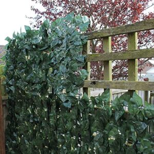 True Products S1011D Artificial Screening Ivy Leaf Hedge Panels On Roll Privacy Garden Fence 1m x 3m high Long, Green, 4 kg