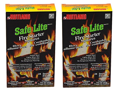 Rutland Products Safe Lite Fire Starter Squares, 24 Squares - 50C