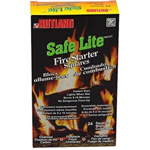 Rutland Products Safe Lite Fire Starter Squares, 24 Squares - 50C