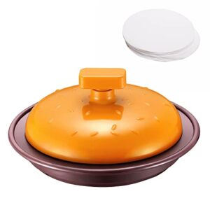 unicook burger press, non-stick hamburger patty maker press with 100 wax patty papers, making ¼ to ½ pound professional stuffed burgers patties, perfect for kitchen, bbq and grilling