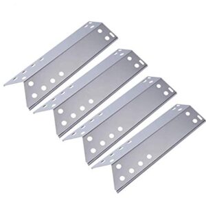 GasSaf Heat Plate Replacement for Kenmore 720-0670A,Nexgrill 720-0670C,Grill Master,Uberhaus and Others,4-Pcs Stainless Steal Heat Shield Plate Tent BBQ Burner Cover Flame Tamer(15 1/16x5 1/2inch)