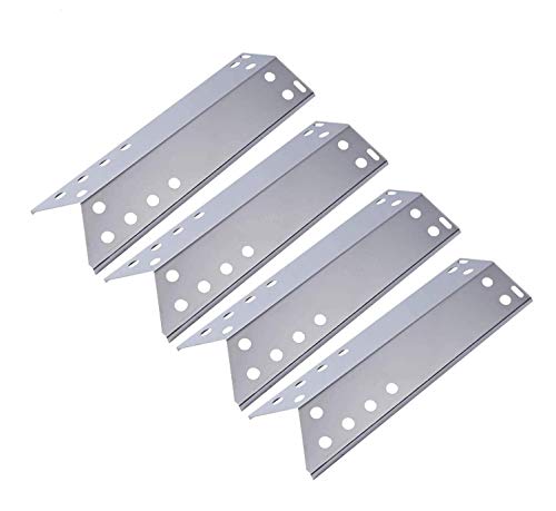 GasSaf Heat Plate Replacement for Kenmore 720-0670A,Nexgrill 720-0670C,Grill Master,Uberhaus and Others,4-Pcs Stainless Steal Heat Shield Plate Tent BBQ Burner Cover Flame Tamer(15 1/16x5 1/2inch)