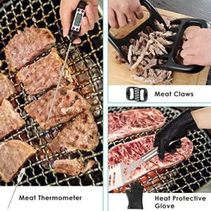 BBQ Grill Tools Set, 32PCS Extra Thick Stainless Steel Grill Accessories with Long Handles, Carry Case, Grill Utensils Gift for Men Women Camping Backyard Barbecue