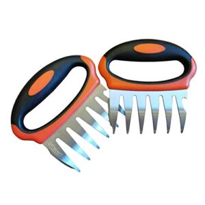 dflowerk meat shredding claws stainless steel shredder claws bbq meat forks, perfect for shredding handing pulling pork chicken beef turkey