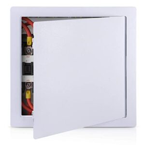 PNKKODW Plumbing Access Panel for Drywall 14 x 14 Inch Plastic Access Door Wall Access Panel Ceiling Reinforced Hinged Durable White